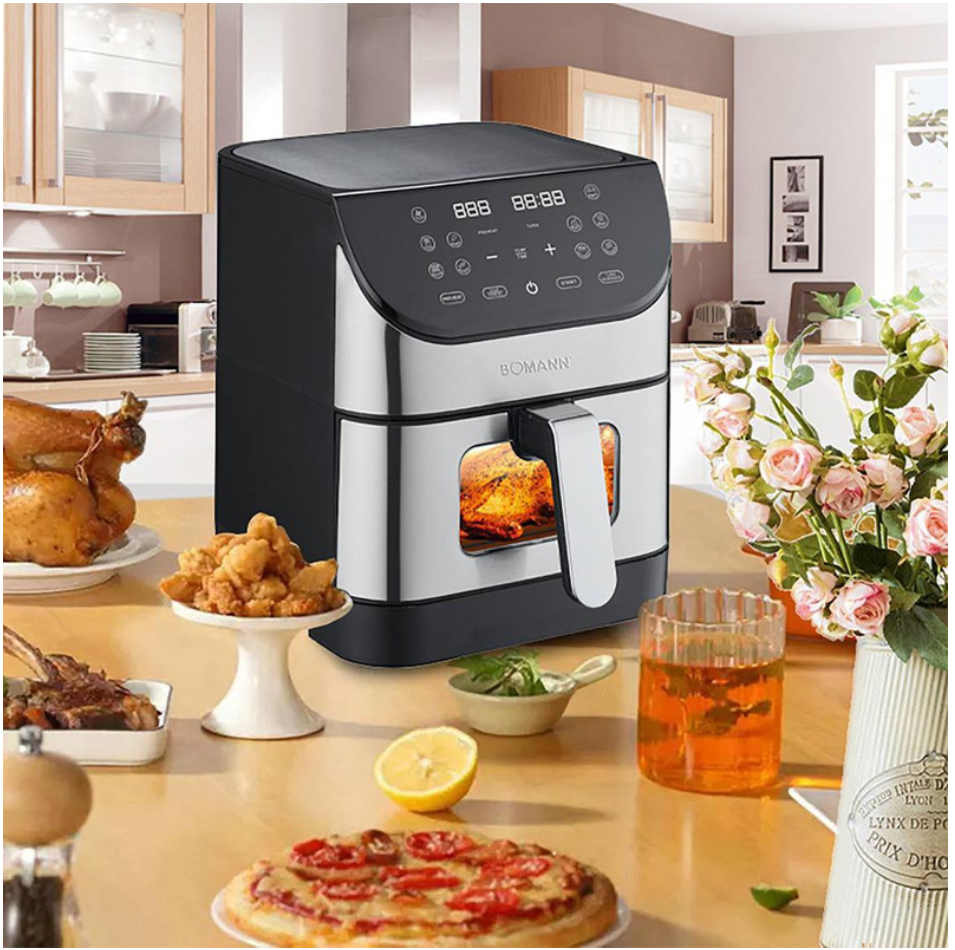 سرخ کن بومان 8لیتری مدل AF 7306 SS ا Bomann diet fryer, 8 liter, model AF 7306 SS