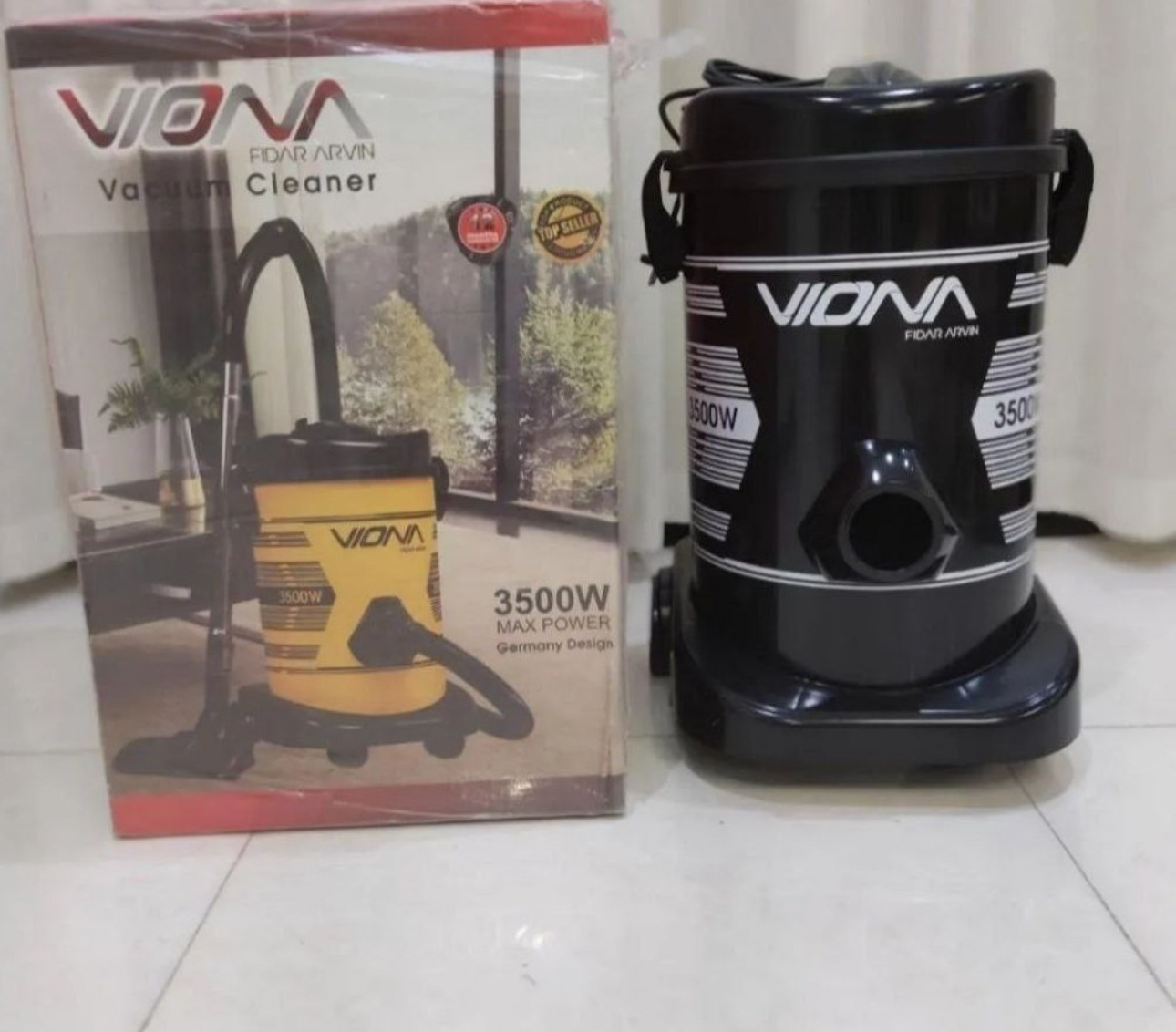 جاروبرقی سطلی ویونا جارو برقی 3500W بدون کیسه آلمان - مشکی ا VIONA